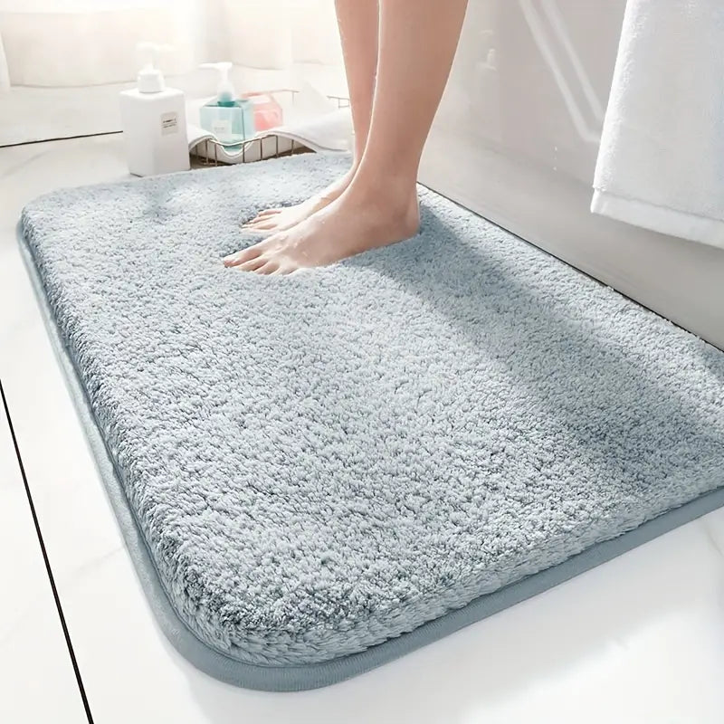 Bath Mats For Bathroom - Anti Slip Absorbent Bathroom Mats Soft Microfiber Bath Mats - Fluffy Plush Shaggy Bathroom Rugs And Mats For Shower, Tub, Sink