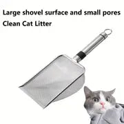 Cat Litter Scoop Fine Mesh Stainless Steel Cat Litter Cleaner, Easy To Clean Non-stick Cat Litter Shovel Reptiles Sand Shovel