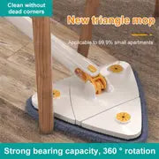 Telescopic Triangle Mop 360° Rotatable Spin Cleaning Mop Adjustable Squeeze Wet And Dry Use Water Absorption Home Floor Tools