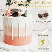 4pcs, Cake Boards Drum 12 Inch Round, 0.5" Thick Cake Drums, Cake Decorating Supplies White Sturdy Cake Corrugated Cardboard For Multi-Layer Cakes