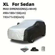 Universal Car Cover Clothes 190T Polyester Taff Rainproof Heat Insulation Car Clothes Car Cover