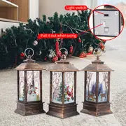 3pcs Christmas Decoration Lanterns, Santa Claus, Snowman Lantern Lights, Christmas Decorations, Decorative Lights For Indoor Outdoor, Dry Battery Powered