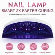 UV LED Nail Lamp 220W, Professional Nail Dryer Gel Polish Light, UV Nail Light With 4 Timer Setting, Nail Polish Curing Gel LED Dryer, Professional Nail Art Tools For Nail Polish, 2 Hands Available