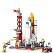 2pcs Spacecraft Rocket Model Woodblock Kit - DIY Toy For Kids - Perfect Gift For Boys