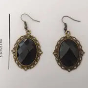 3pcs/set Classic Gothic Lace Choker Necklace Bracelet Earrings For Women Charm Halloween Jewelry Set