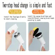 Set, Electric Cleaning Brush, Electric Spin Scrubber, Long Handle Scrubber, Bathtub Tile Scrubber With 6 Replaceable Brush Heads, 90-120Min Running Time Full Floor Bathroom Scrubber, 240/320RPM Cordless Power Scrubber, USB-C Charging Line Rotary