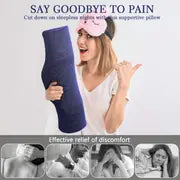 Experience Better Sleep with the Ergonomic Cervical Neck Pillow - Memory Foam Bolster Pillow for Neck Traction and Support