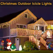 1 Pack Icicle Lights, Outdoor Waterproof, Icicle Christmas Lights, Christmas Icicle Lights Indoor Outdoor For Christmas Fireplace Wedding Decorations