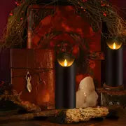 5pcs Flicker Flameless Candles, (D2.3"xH5"5"6"6"7") With Remote Control And Timer, LED Candle For Christmas Halloween Party Home Decor