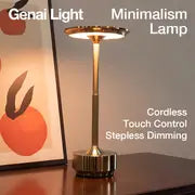 1pc Minimalism Cordless Table Lamp, Touch Control, Modern Design Lamp, Stepless Dimming Lamp, Aluminium Material Lamp, LED Eye Protection Lamp, USB Charing Lamp With Large Volume Battery, Lamp For Reading Room/Bedroom/Living Room