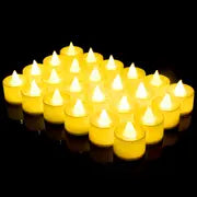 24pcs Flameless Tea Lights: Battery-Operated Candles for Home Decor & Gifts