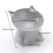 Protect Your Kitten's Neck With A Raised Plastic Food Bowl