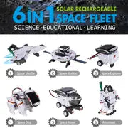 6-in-1 STEM Solar Robot Kit Toys Gifts For Kids 8 9 10 11 12 13 Years Old, Educational Building Science Experiment Set Birthday For Kids Boys Girls ,Halloween,Christmas and Thanksgiving Day gift