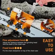 1 Set Chainsaw Sharpening Kit, Quick Chainsaw Sharpening Tool, Portable Chainsaw Sharpener Clamp, Manual Crank Chainsaw Blade Blade, Electric Chainsaw File/grinder Accessories, For Various Chainsaws