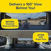 1pc Car Wide Angle Rearview Mirror Curved Interior Large Field Of View Inside Mirror Blind Area Auxiliary Mirror