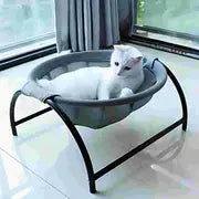 Cat Bed Pet Hammock Bed Free-Standing Sleeping Bed Pet Supplies Whole Wash Stable Structure Detachable Excellent Breathability Easy Assembly Indoors Outdoors