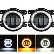 2pcs 4 Inch LED Fog Lights, 150W 15000LM LED Front Bumper Light,Driving Offroad Foglights LED Fog Light For SUV