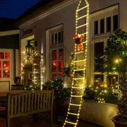 1pc Christmas Decoration Ladder Light With Santa Claus, Christmas Decoration Light, For Indoor And Outdoor, Window, Garden, Home, Wall, Christmas Tree Decoration, Christmas Lights, 118in