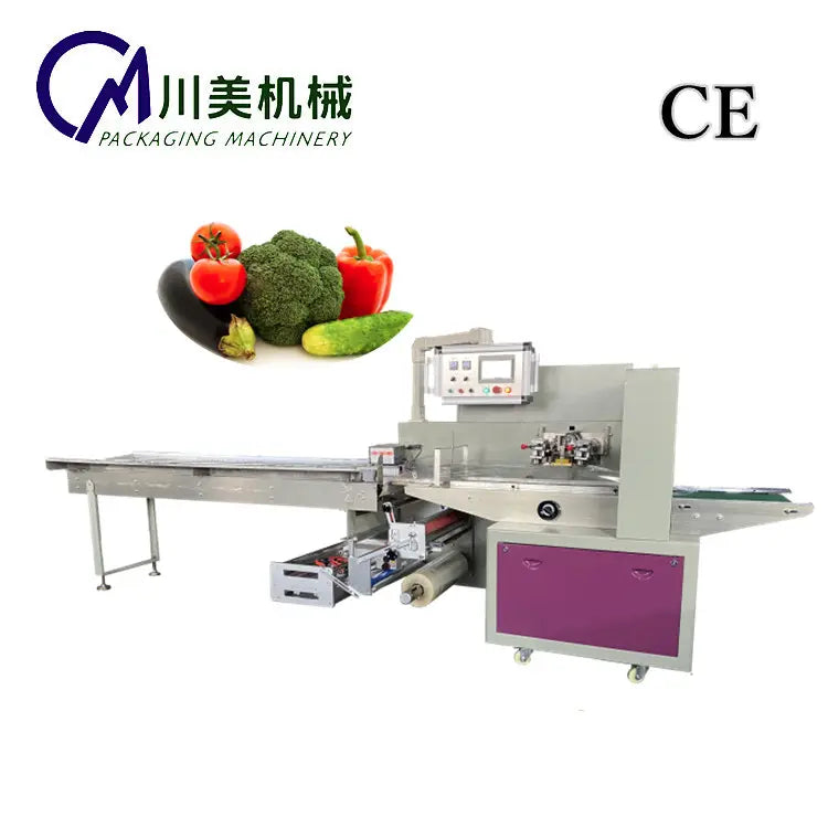 Full automatic servo motor control vegetables fruits Lettuce cumber automatic vegetable packing machine