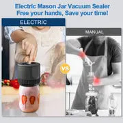 1pc Electric Vacuum Sealing Machine Kit, Used For Food Vacuum Preserver, Integrated Mason Jar Sealing Machine With LED Screen, Wide Regular Mouth Mason Jar Sealing Machine Includes 10 Jar Lids - Black