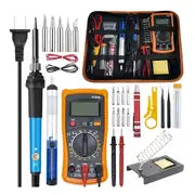 19-Piece Soldering Iron Set With Digital Display And Temperature Adjustment - Precision Circuit Repair Tools