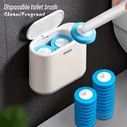 1set Complete Toilet Cleaning Kit With Storage Caddy And 16 Refillable Toilet Wand Heads - Easy And Effective Bathroom Cleaning System , Bathroom Tools