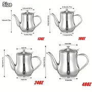 1pc Stainless Steel Oil Pot with Filter - Separate Oil Residue and Seasoning Bottle - Perfect for Kitchen Storage