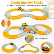255PCS Construction Race Tracks Toys For Kids , 4 Construction Cars, Engineering Gifts For 3 4 5 6 Year Old Boys Girls