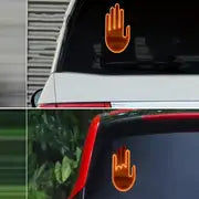 Car Finger Light Gesture Light Auto Interior Rear Windshield LED AmberMiddle Warning Light Anti Rear Collision Light Interactive Palm Light