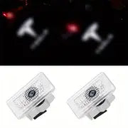 2Pcs LED Logo Projector Lights - Enhance Your Tesla Model 3/Y/S/X with Car Door Step Courtesy Welcome Lights