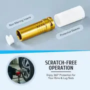 5pcs 1/2 Inch Lug Nut Socket Set, Drive Wheel Protector Socket, Deep Non-marring Impact Socket Set For Tire Protection