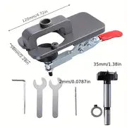 1pc 1.38inch Concealed Hinge Drilling Jig Guide Hinge Hole Drilling Guide Carpenter Woodworking Tool Hole Opener Locator Door Cabinet