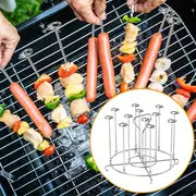 1pc Kitchen Air Fryer Rack Accessories BBQ Grill Tray Basket Stand Roasting Meat Food Holder Tool For Household Picnic Camping Independence Day Halloween Christmas Wedding Birthday Party Supplies Camping BBQ Accessories Beech Vacation Essential