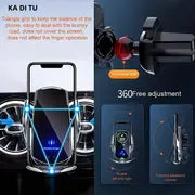 New Q3 Car Holder Wireless Charging Mobile Phone Holder 15W/2A Fast Charging Support Navigation Air Outlet Automatic Induction (suitable For All Smartphones, Free Android/tyte-c/Apple Magnetic Receiving Port)