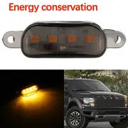 4pcs Smoked Lens Amber Car Light, LED Front Grille Running Lights For Modify Off-road Vehicles