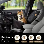 Waterproof Dog Car Seat Cover - Protect Your Car Seats from Pet Hair, Scratches, and Dirt - Easy to Install and Clean - Perfect for Travel and Everyday Use