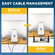 Cable Organizers, Cable Racks, Cable Management Under Desk, No Drill Cord Organizer Management Tray For Office Home PC Computer Wire Management Rack, No Damage To Desk