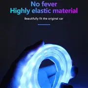 RGB Car LED Light Strip Mobile Phone APP Intelligent Control 12V With Remote Control Universal Car Hood Decorative Daytime Running Light Waterproof