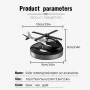 Creative Solar Rotating Helicopter Car Automotive Decorations Interior Decoration Aircraft Model Decorations (No Fragrance Oil)