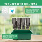 5pcs, Seed Starter Tray With Grow Light, 5 Packs Plant Starter Tray Seedling Starter Kit With Humidity Domes Base Indoor Greenhouse Mini Propagator Station For Seeds Growing Starting (12 Cells Per Tray)