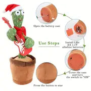 Dancing Talking Guitar Cactus Plush Electric Action Figure Toy Dancing Twister Cactus Toy Dancing Cactus