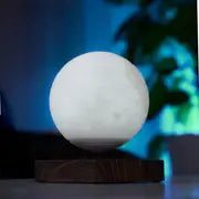 1pc Levitating Moon Table Lamp, Magnetic Floating Night Light With 3 Lighting Modes, 3D Printed Levitation Bedside Table Lamp For Office Bedroom Home Decoration