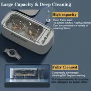 1pc Ultrasonic Cleaning Machine, Portable Home Rings Glasses Cleaner, Household Jewelry Glasses Watch Washing Accessory, Home Essentia