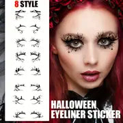 Halloween Bat Spider Decorative Eyeshadow Eyeliner Stickers Horror Fashion Party Makeup Tools