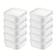 10pcs Transparent Food Preservation Box, Refrigerator Vegetable Meat Storage Sorting Box, Food Storage Containers, Home Kitchen Utensi