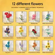 Building Blocks Bouquet Small Particles Of Immortal Roses Girls Puzzle Assembled Flower Toys Girls Series Valentine's Day Gift