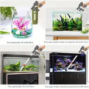 1pc, Gravel Cleaner With Glass Scraper, Fish Tank Cleaning Tools, Gravel Vacuum For Aquarium, Aquarium Vacuum Gravel Cleaner With Air-Pressing Button, Fish Tank Siphon For Water Changing, Adjustable Water Flow Controller