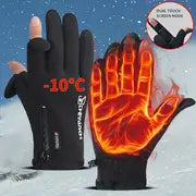 Men's New Waterproof Cold-proof Non-slip Warm Plus Velvet Index Finger Gloves Suitable For Outdoor Sports Fishing For Spring And Winter