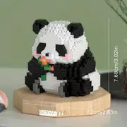 Build Your Own Panda World: 1 Set of Micro-Particle Compatible Building Blocks - Educational DIY Toys