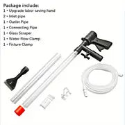 1pc, Gravel Cleaner With Glass Scraper, Fish Tank Cleaning Tools, Gravel Vacuum For Aquarium, Aquarium Vacuum Gravel Cleaner With Air-Pressing Button, Fish Tank Siphon For Water Changing, Adjustable Water Flow Controller